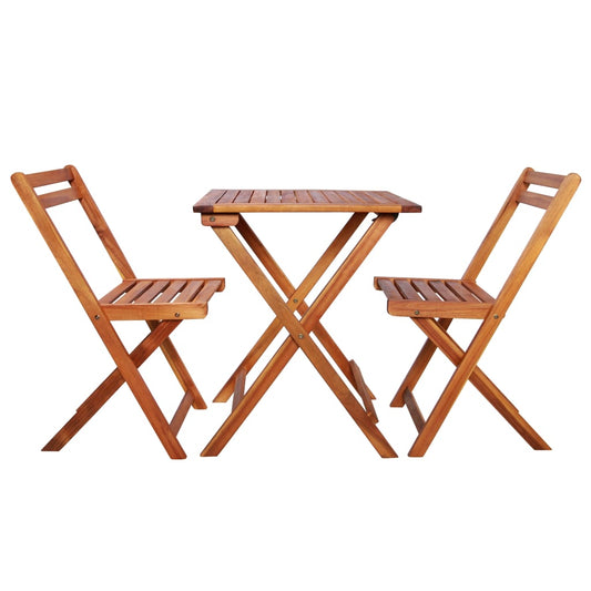 44015 vidaXL 3 Piece Folding Bistro Set Solid Acacia Wood 44015 vidaXL 3 Piece Folding Bistro Set Solid Acacia Wood