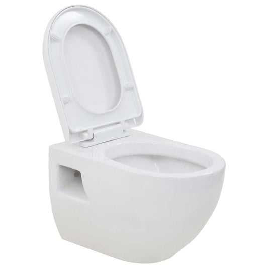 Wall-Hung Toilet Ceramic White Wall-Hung Toilet Ceramic White