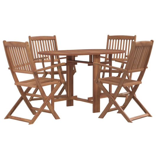5 Piece Folding Outdoor Dining Set Solid Acacia Wood 5 Piece Folding Outdoor Dining Set Solid Acacia Wood