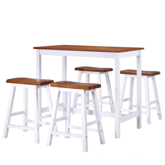 Bar Table and Stool Set 5 Pieces Solid Wood Bar Table and Stool Set 5 Pieces Solid Wood