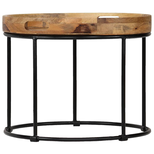 246672 vidaXL Coffee Table Solid Mange Wood and Steel 50x40 cm 246672 vidaXL Coffee Table Solid Mange Wood and Steel 50x40 cm