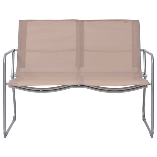 4 Piece Garden Lounge Set Fabric & Steel Taupe 4 Piece Garden Lounge Set Fabric & Steel Taupe