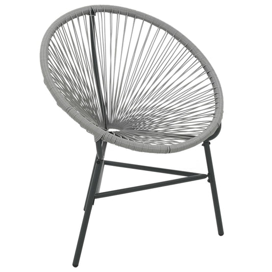Garden Moon Chair Poly Rattan Grey Garden Moon Chair Poly Rattan Grey