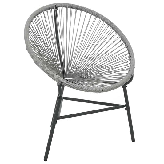 44481 vidaXL Garden Moon Chair Poly Rattan Grey 44481 vidaXL Garden Moon Chair Poly Rattan Grey