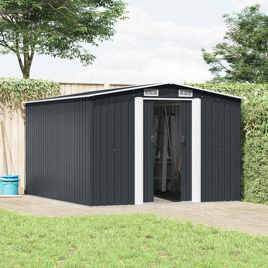 Garden Shed 257x298x178 cm Metal Anthracite Garden Shed 257x298x178 cm Metal Anthracite