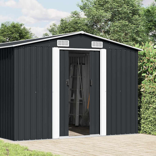 Garden Shed 257x392x181 cm Metal Anthracite Garden Shed 257x392x181 cm Metal Anthracite