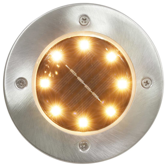 Solar Ground Lights 8 pcs LED Lights Warm White Solar Ground Lights 8 pcs LED Lights Warm White