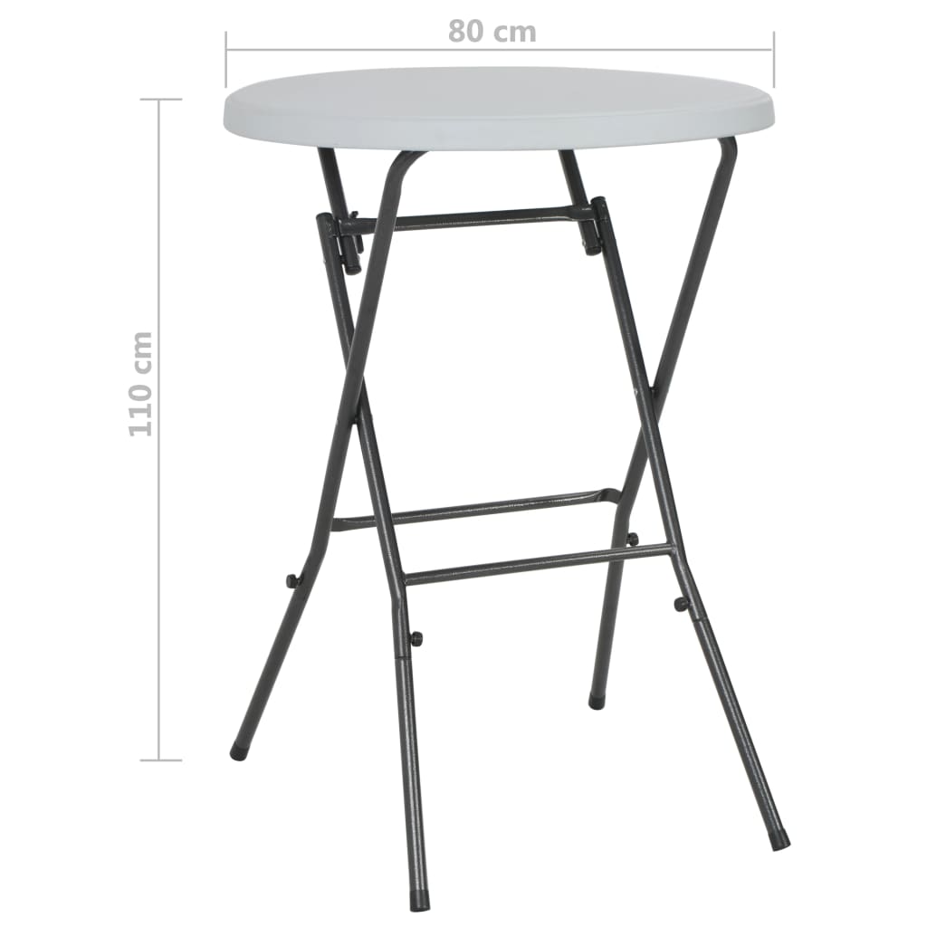 44560 vidaXL Folding Bar Table White 80x110 cm HDPE