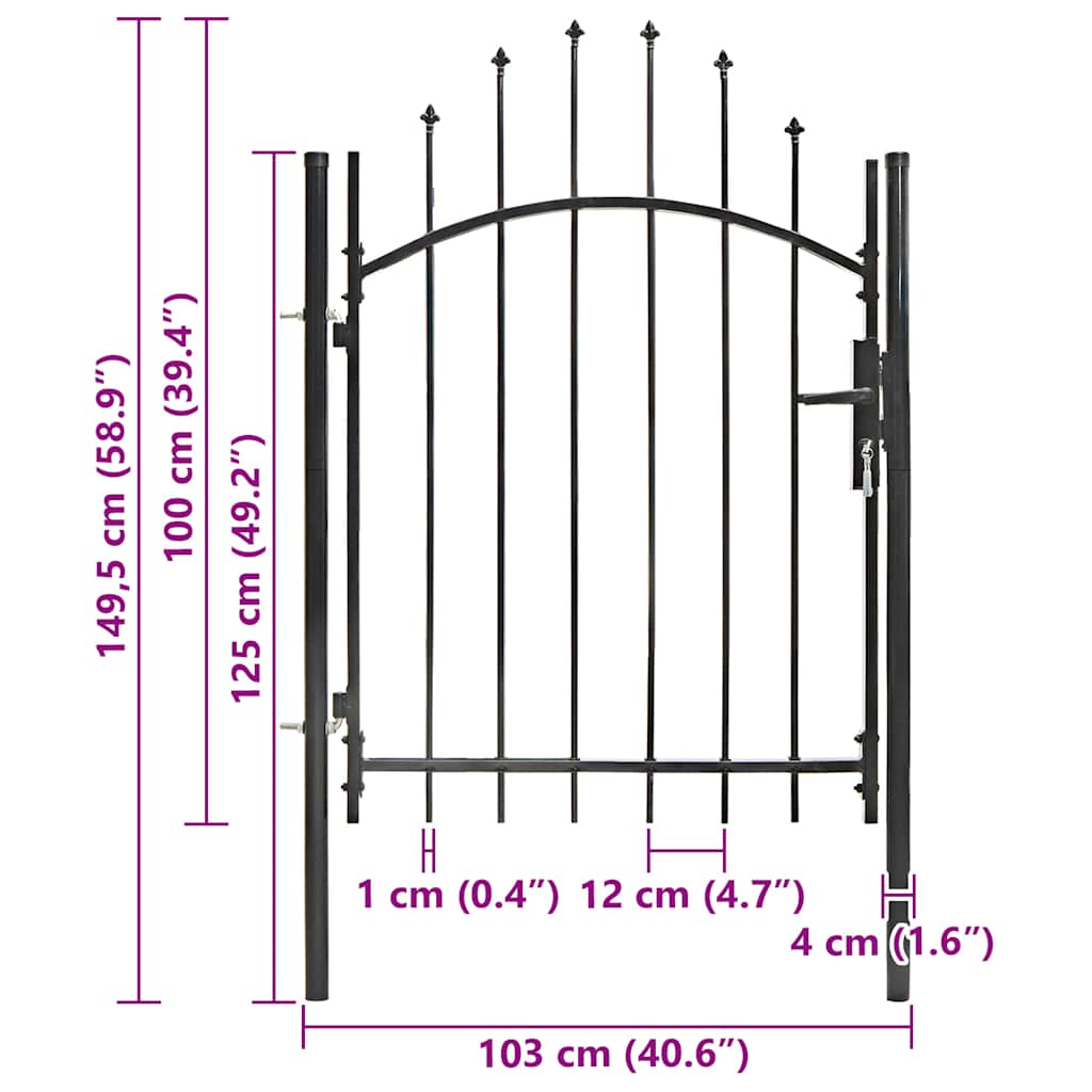 Garden Gate Woerden Steel 1x1 m Black