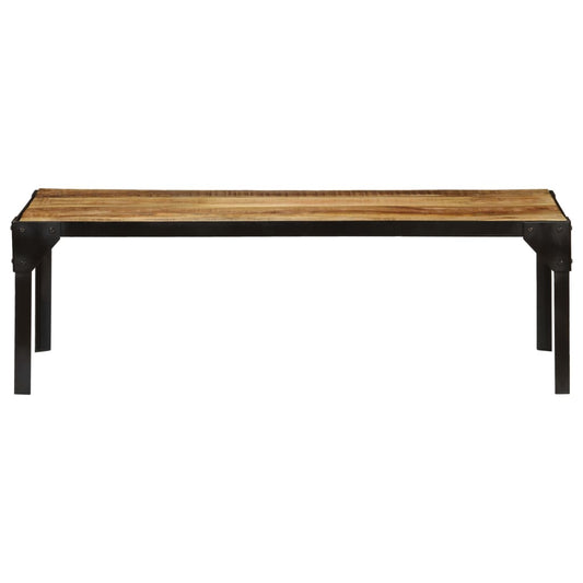 Coffee Table Solid Rough Mango Wood and Steel 110 cm Coffee Table Solid Rough Mango Wood and Steel 110 cm