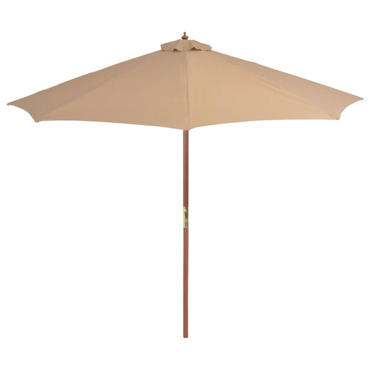 Garden Parasol with Wooden Pole 300 cm Taupe Garden Parasol with Wooden Pole 300 cm Taupe