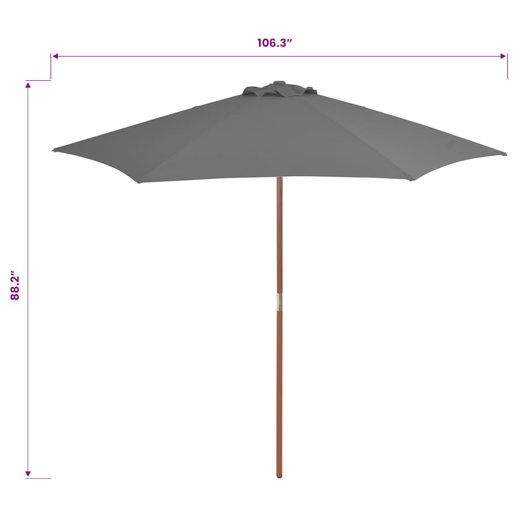 Garden Parasol | Anthracite