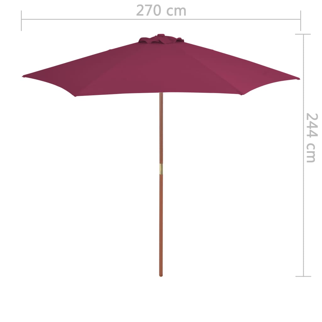 Garden Parasol | Bordeaux red
