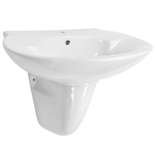 Wall-mounted Basin Ceramic White 690x520x210 mm Wall-mounted Basin Ceramic White 690x520x210 mm