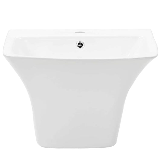 Basin White 53 x 44 x 37 cm Glazed Ceramic Basin White 53 x 44 x 37 cm Glazed Ceramic