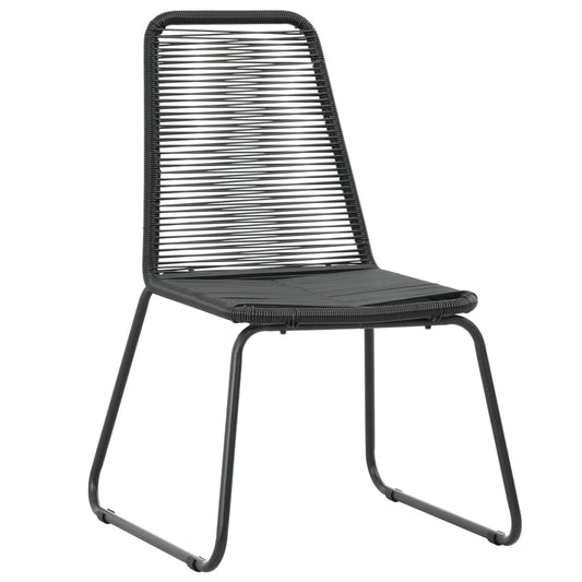 Outdoor Chairs 2 pcs Poly Rattan Black Outdoor Chairs 2 pcs Poly Rattan Black