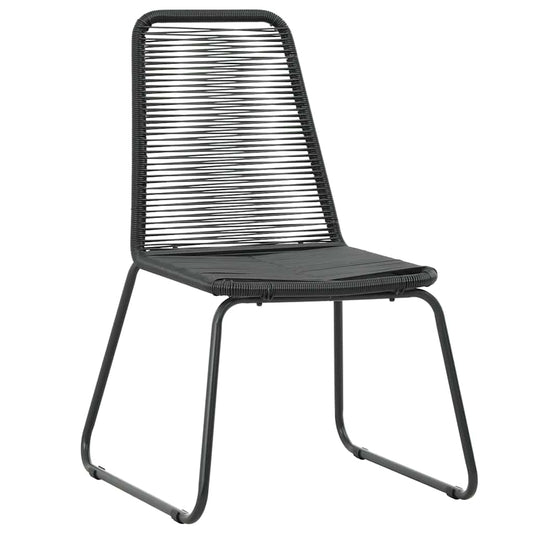 44442 vidaXL Outdoor Chairs 2 pcs Poly Rattan Black 44442 vidaXL Outdoor Chairs 2 pcs Poly Rattan Black