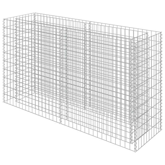 143558 vidaXL Gabion Raised Bed Galvanised Steel 180x50x100 cm 143558 vidaXL Gabion Raised Bed Galvanised Steel 180x50x100 cm