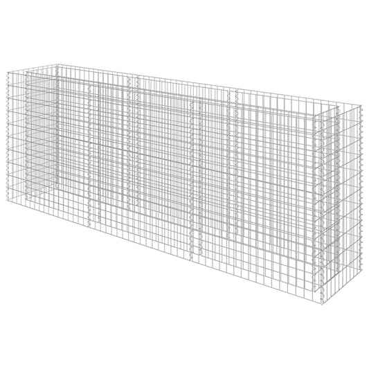 143562 vidaXL Gabion Raised Bed Galvanised Steel 270x50x100 cm 143562 vidaXL Gabion Raised Bed Galvanised Steel 270x50x100 cm