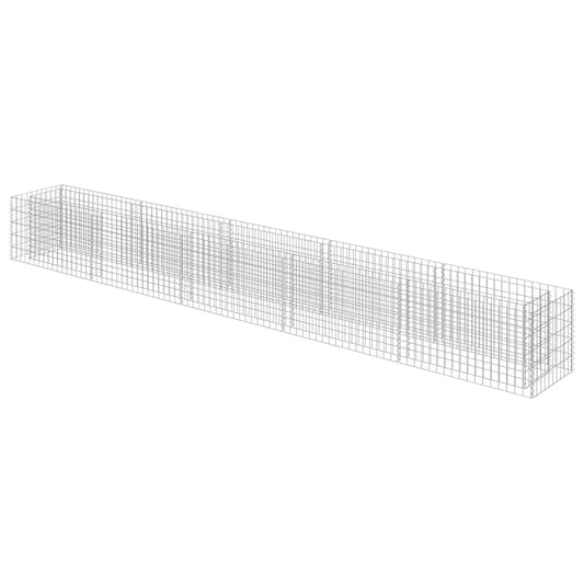 143565 vidaXL Gabion Raised Bed Galvanised Steel 450x50x50 cm 143565 vidaXL Gabion Raised Bed Galvanised Steel 450x50x50 cm