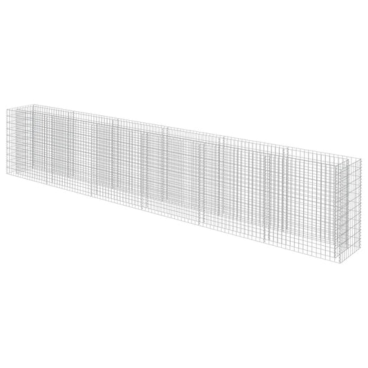 143566 vidaXL Gabion Raised Bed Galvanised Steel 540x50x100 cm 143566 vidaXL Gabion Raised Bed Galvanised Steel 540x50x100 cm