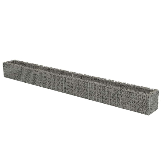 Gabion Raised Bed | Silver | Galvanised steel | 540x50x50 cm | Durable Gabion Raised Bed | Silver | Galvanised steel | 540x50x50 cm | Durable