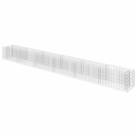 143567 vidaXL Gabion Raised Bed Galvanised Steel 540x50x50 cm 143567 vidaXL Gabion Raised Bed Galvanised Steel 540x50x50 cm
