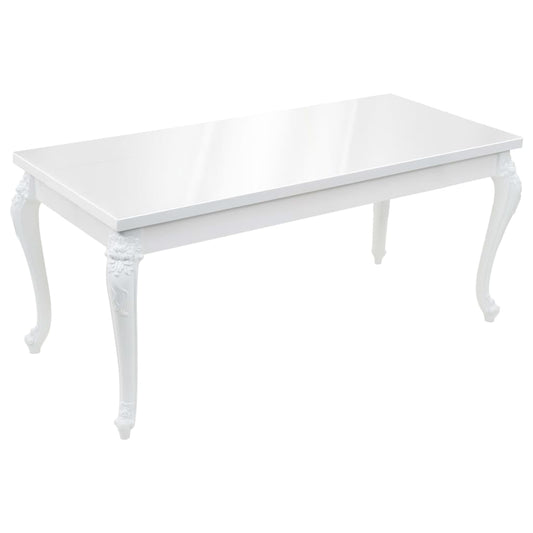 High Gloss Dining Table | High Gloss White | MDF and Plastic High Gloss Dining Table | High Gloss White | MDF and Plastic