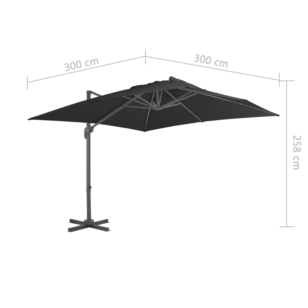 Cantilever Garden Parasol | Anthracite | Aluminium, Polyester | Large