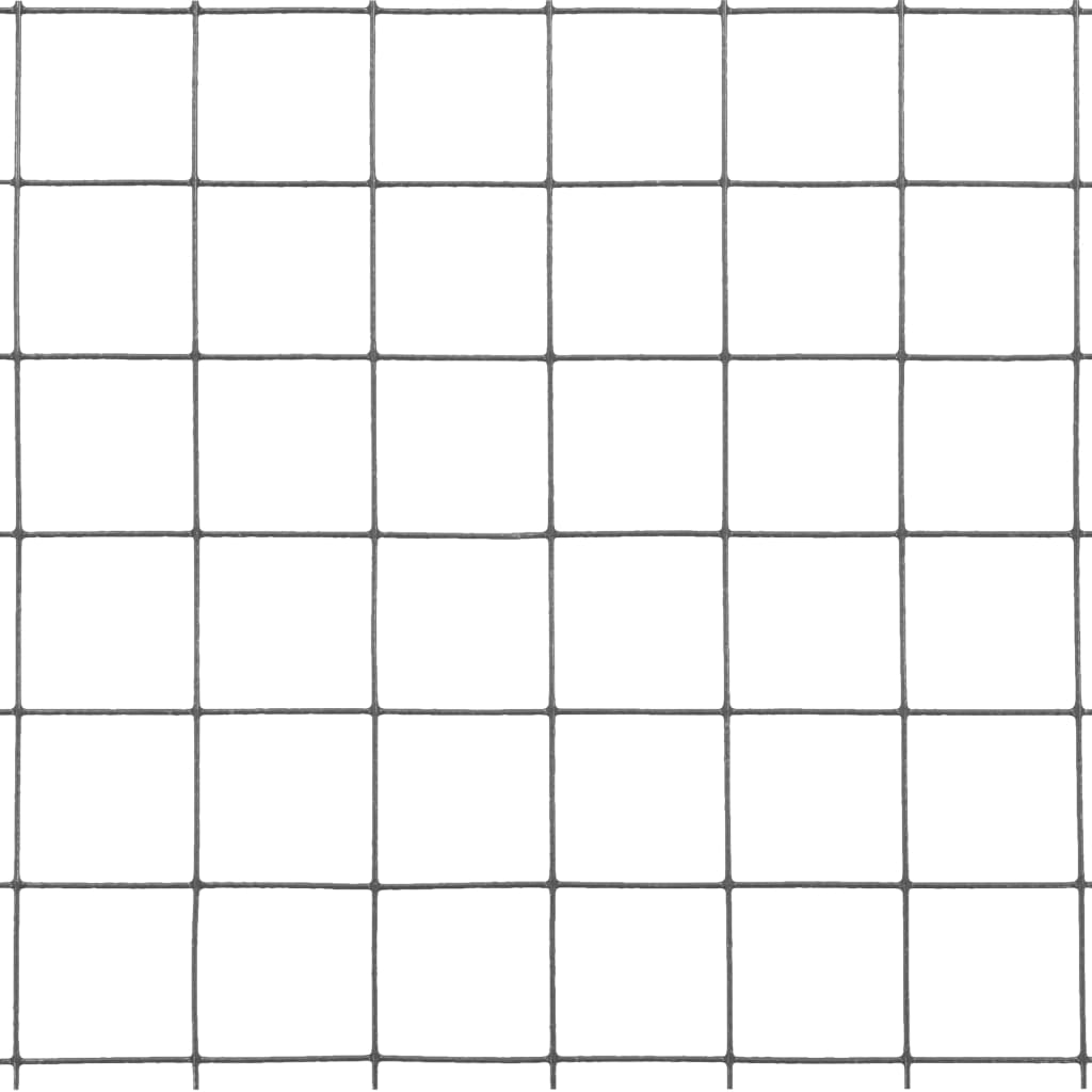 Chicken Wire Fence Steel with PVC Coating 10x1 m Grey