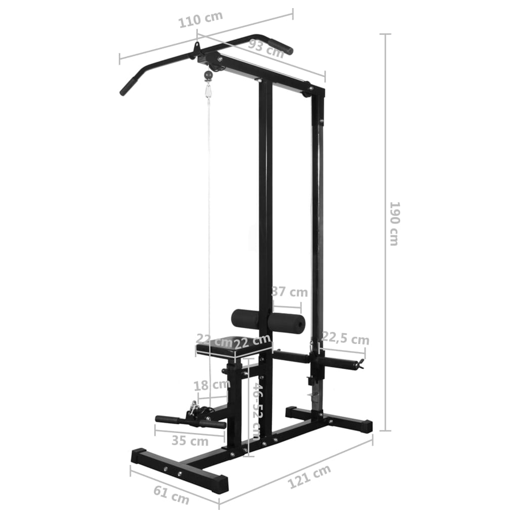 Power Tower with Barbell and Dumbbell Set 60,5 kg