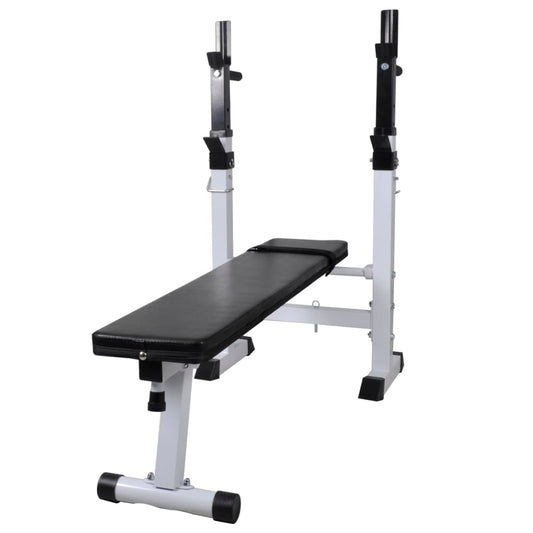 Workout Bench with Weight Rack, Barbell and Dumbbell Set 60.5kg Workout Bench with Weight Rack, Barbell and Dumbbell Set 60.5kg