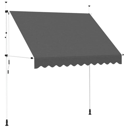 143689 vidaXL Manual Retractable Awning 250 cm Anthracite 143689 vidaXL Manual Retractable Awning 250 cm Anthracite