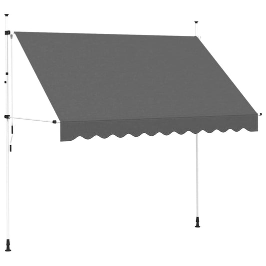 143690 vidaXL Manual Retractable Awning 300 cm Anthracite 143690 vidaXL Manual Retractable Awning 300 cm Anthracite