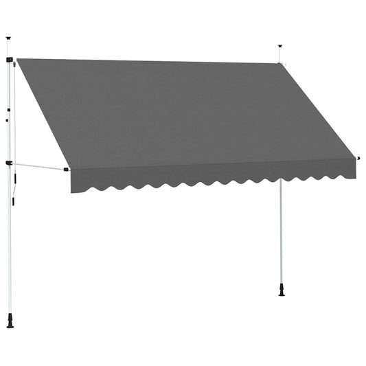 143691 vidaXL Manual Retractable Awning 350 cm Anthracite 143691 vidaXL Manual Retractable Awning 350 cm Anthracite