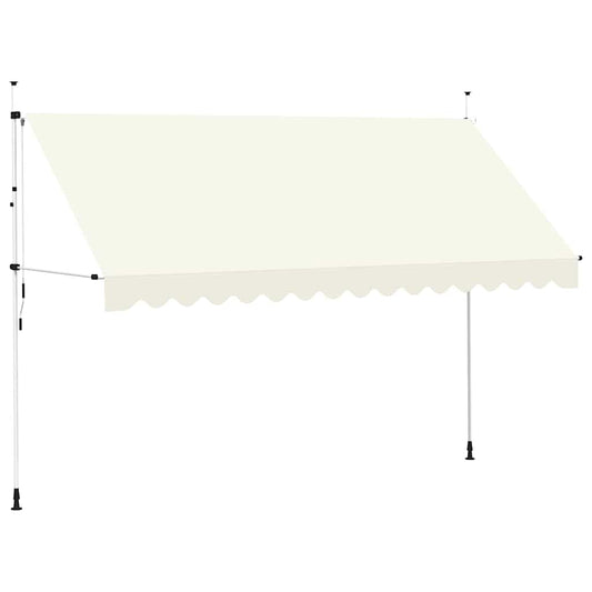 143698 vidaXL Manual Retractable Awning 400 cm Cream 143698 vidaXL Manual Retractable Awning 400 cm Cream