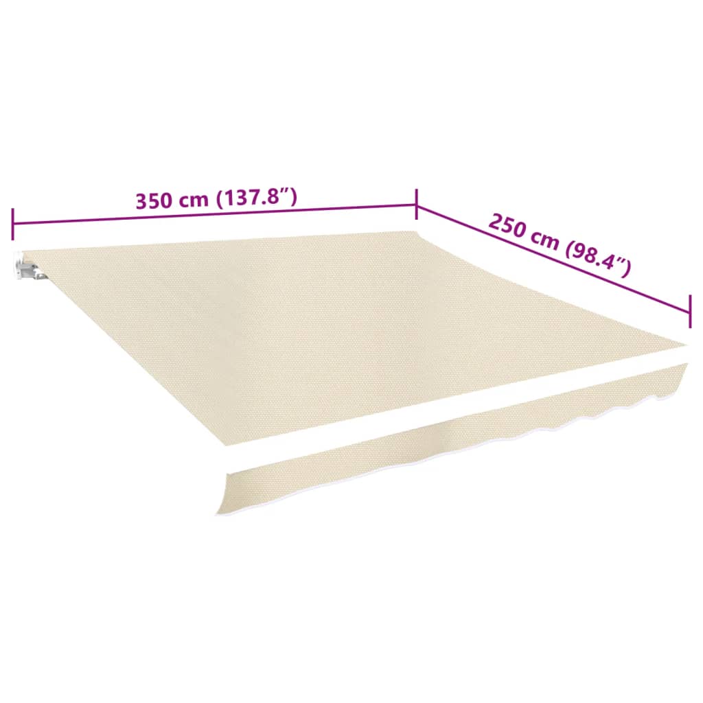 Awning Replacement Fabric Cream 350x250 cm Polyester