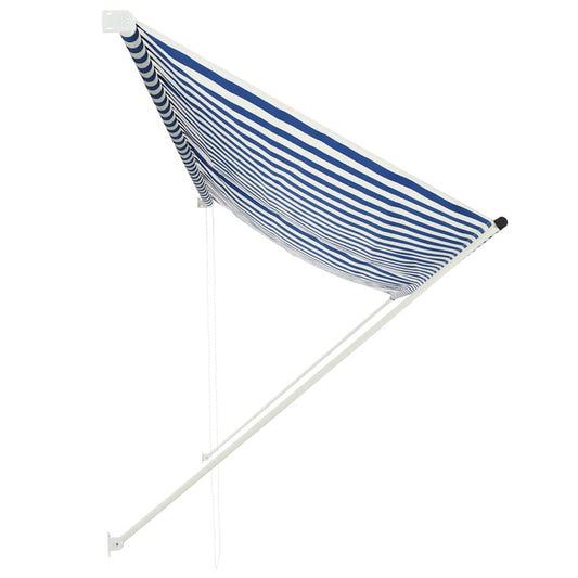 Retractable Awning 350x150 cm Blue and White Retractable Awning 350x150 cm Blue and White