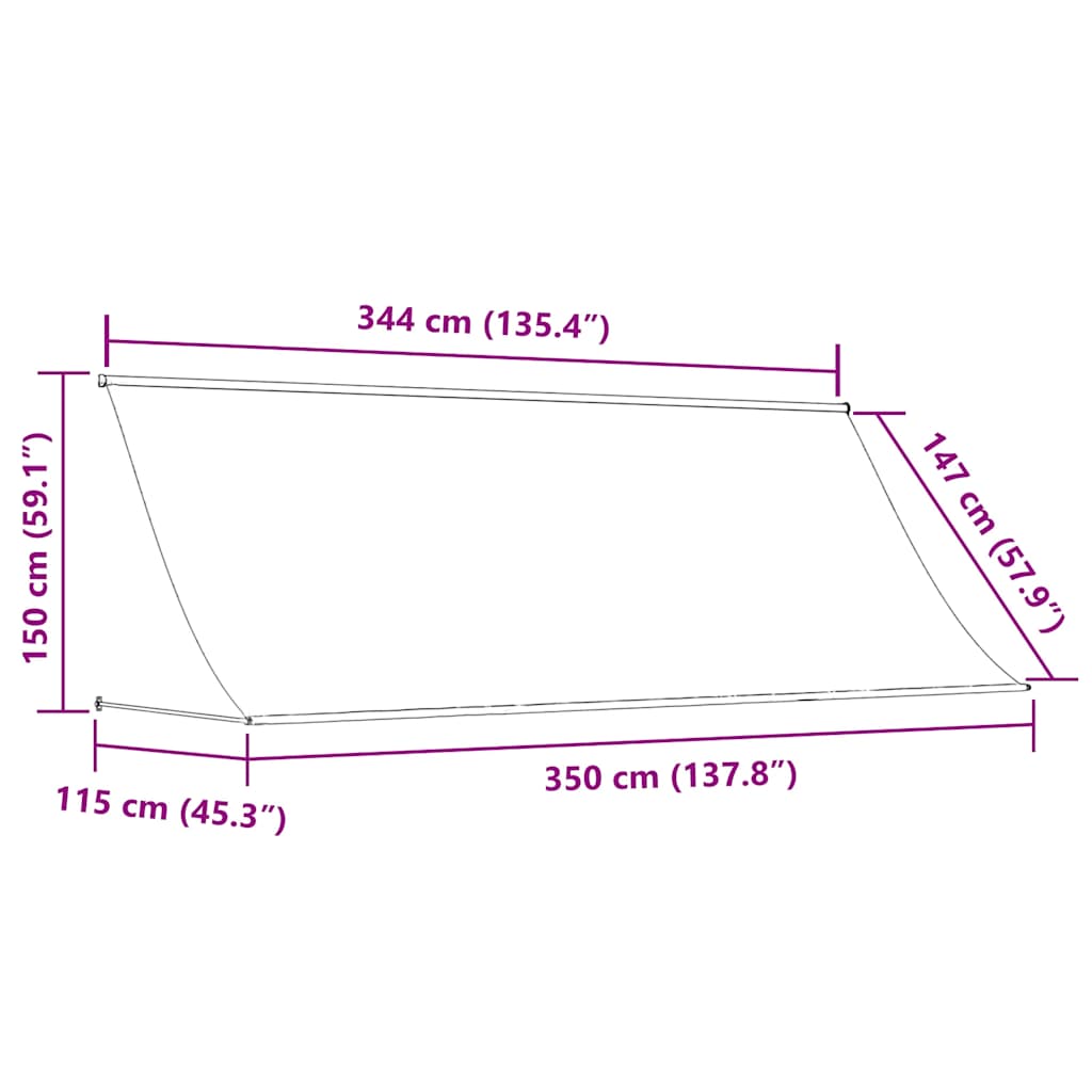 Retractable Awning 350x150 cm Anthracite