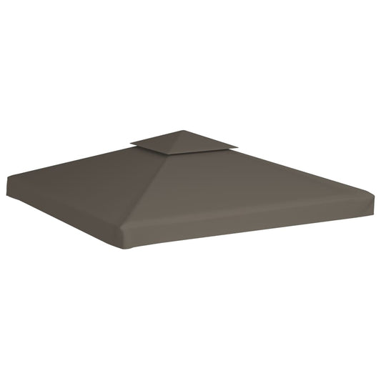 2-Tier Gazebo Top Cover 310 g/m² 3x3 m Taupe 2-Tier Gazebo Top Cover 310 g/m² 3x3 m Taupe