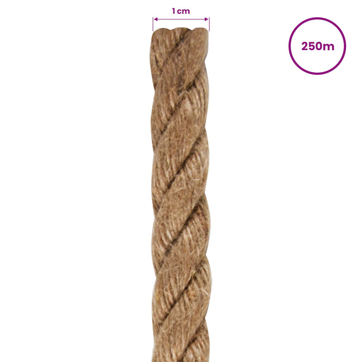 Rope 100% Jute 10 mm 250 m