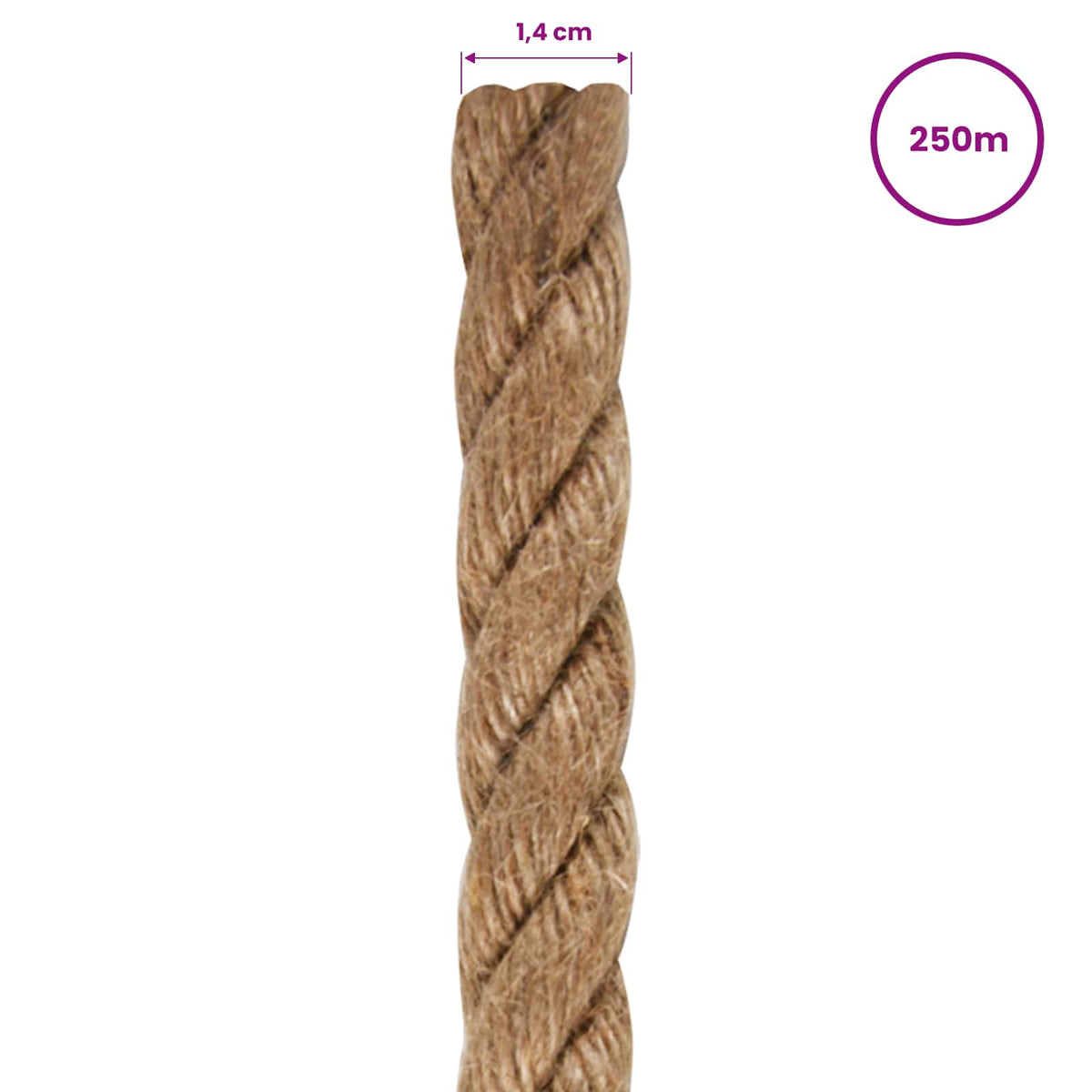 Rope 100% Jute 14 mm 250 m