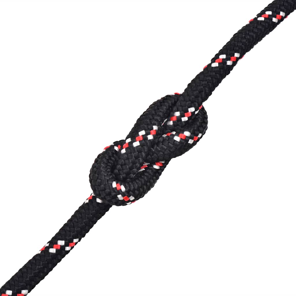 143812 vidaXL Marine Rope Polypropylene 14 mm 250 m Black
