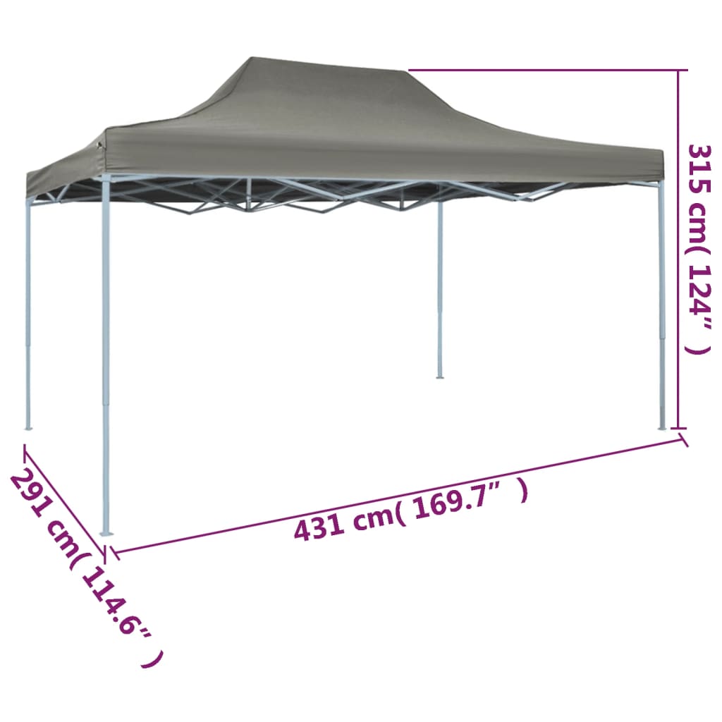 Gazebos Anthracite with Blue Frame Oxford Fabric