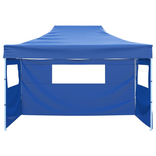 Foldable Tent with 3 Walls 3x4.5 m Blue Foldable Tent with 3 Walls 3x4.5 m Blue