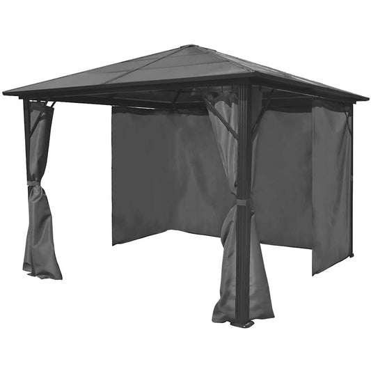 Gazebo with Curtain Anthracite Aluminium 300x300 cm Gazebo with Curtain Anthracite Aluminium 300x300 cm