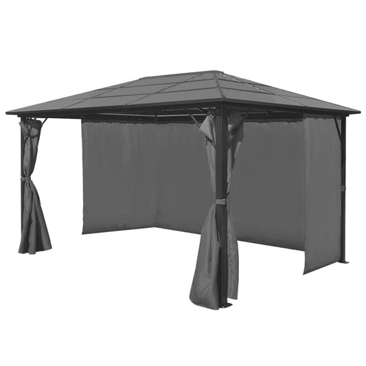 44890 vidaXL Gazebo with Curtain Anthracite Aluminium 400x300 cm 44890 vidaXL Gazebo with Curtain Anthracite Aluminium 400x300 cm
