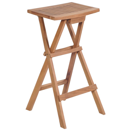 Folding Bar Stools 4 pcs Solid Teak Wood Folding Bar Stools 4 pcs Solid Teak Wood