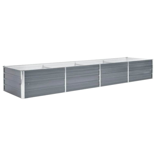 Garden Raised Bed Galvanised Steel 320x80x45 cm Grey Garden Raised Bed Galvanised Steel 320x80x45 cm Grey