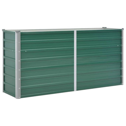 Garden Raised Bed Galvanised Steel 160x40x77 cm Green Garden Raised Bed Galvanised Steel 160x40x77 cm Green